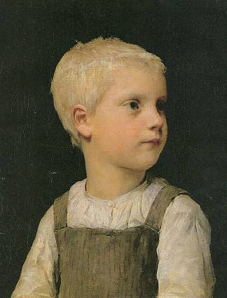 一个男孩的肖像（沃尔特·斯塔基？ Portrait of a boy (Walter Stucki?) (1891)，阿尔布雷希特·安克尔