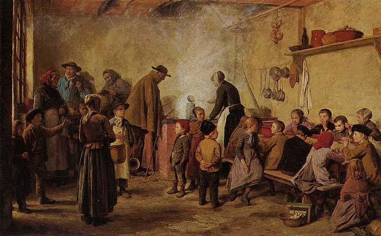 穷人的汤 The soup of the poor (1893)，阿尔布雷希特·安克尔