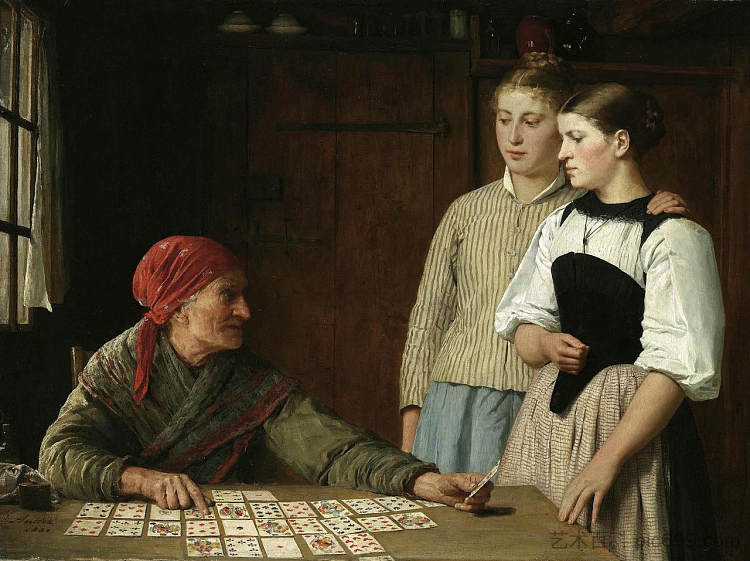 读卡器 The card reader (1880),阿尔布雷希特·安克尔
