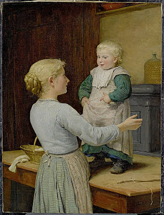 姐姐 The older sister (1889)，阿尔布雷希特·安克尔