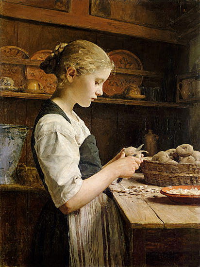 小土豆削皮机 The Little Potato Peeler (1886)，阿尔布雷希特·安克尔