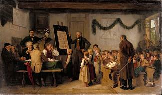 学校考试 The school exam (1862)，阿尔布雷希特·安克尔