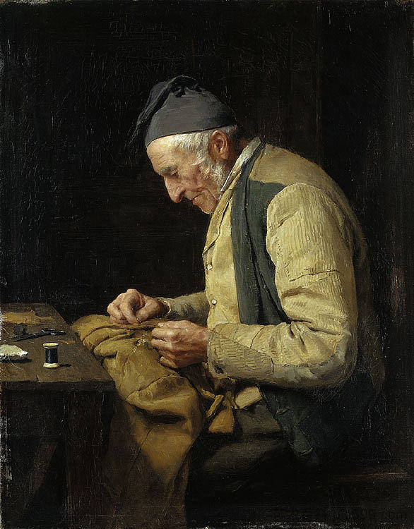 乡村裁缝 The village tailor (1894)，阿尔布雷希特·安克尔