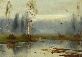 银桦树 Silver Birches (1904)，阿尔伯特·贝诺瓦