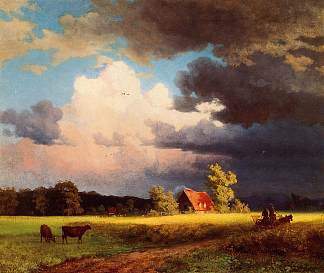 巴伐利亚景观 Bavarian Landscape (1850)，阿尔伯特·比尔施塔特