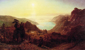 山顶上的唐纳湖 Donner Lake from the Summit (1873)，阿尔伯特·比尔施塔特