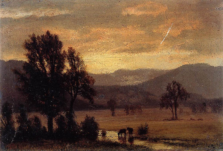 牛的风景 Landscape with Cattle (1859)，阿尔伯特·比尔施塔特