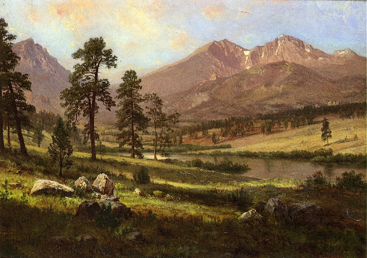 科罗拉多州埃斯蒂斯公园的朗峰 Long's Peak, Estes Park, Colorado,阿尔伯特·比尔施塔特