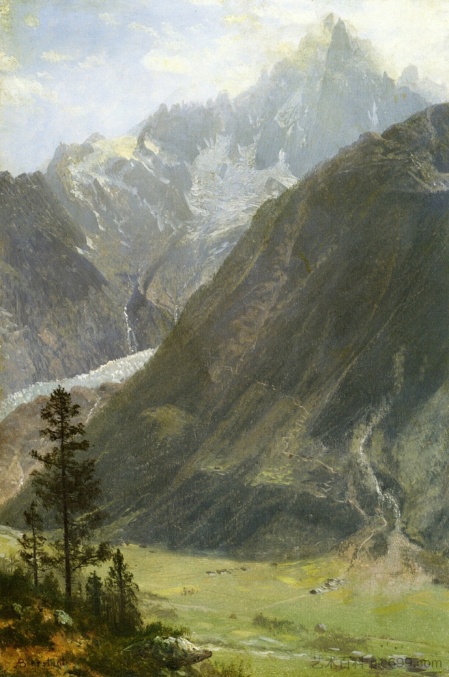 山地景观 Mountain Landscape，阿尔伯特·比尔施塔特