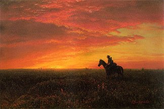 在平原上，日落 On the Plains, Sunset，阿尔伯特·比尔施塔特