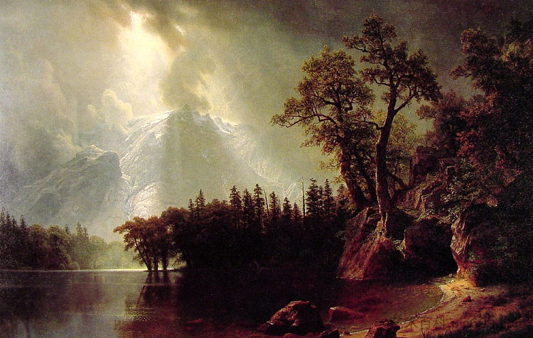 内华达山脉上空的风暴 Passing Storm over the Sierra Nevada (1870),阿尔伯特·比尔施塔特
