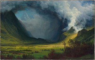 山中的风暴 Storm in the Mountains (c.1870; United States                     )，阿尔伯特·比尔施塔特