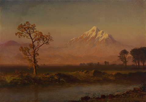 胡德山 Mount Hood (c.1889)，阿尔伯特·比尔施塔特