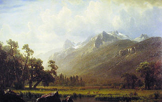 太浩湖附近的山脉 The Sierras near Lake Tahoe (1865)，阿尔伯特·比尔施塔特