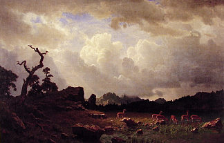 落基山脉的雷暴 Thunderstorm in the Rocky Mountains (1859)，阿尔伯特·比尔施塔特