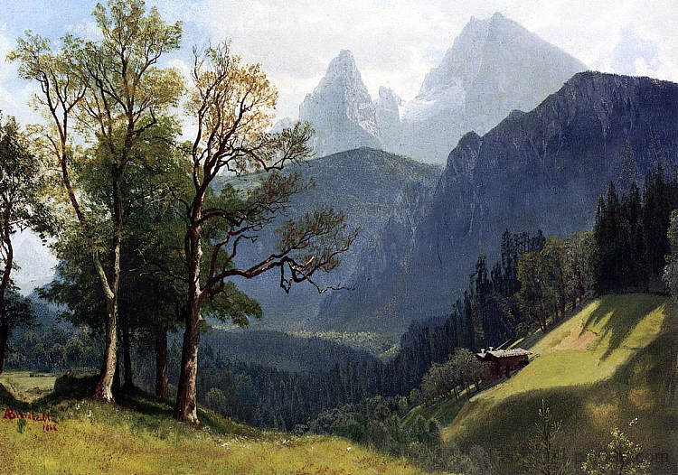 蒂罗尔景观 Tyrolean Landscape (1868),阿尔伯特·比尔施塔特