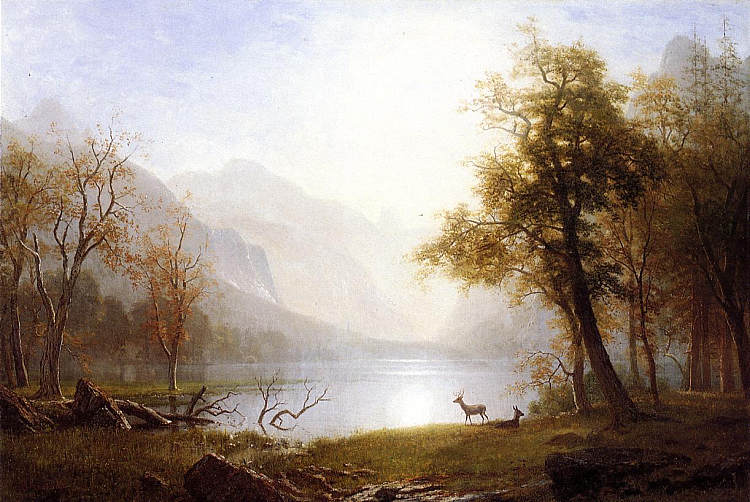 国王峡谷的山谷 Valley in Kings Canyon,阿尔伯特·比尔施塔特