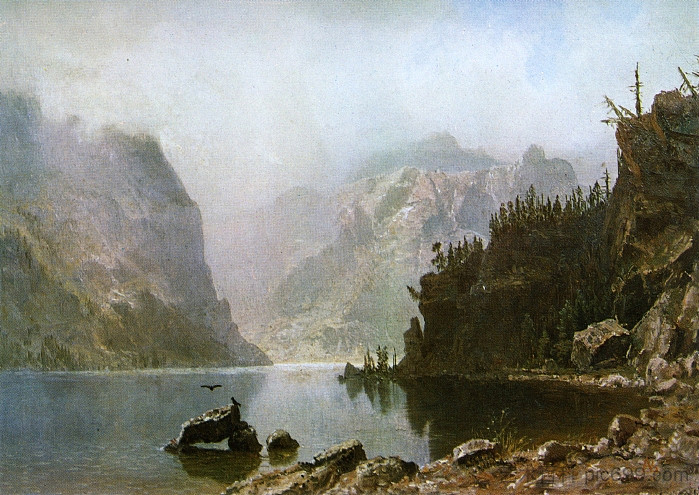 西部景观 Western Landscape (1880)，阿尔伯特·比尔施塔特