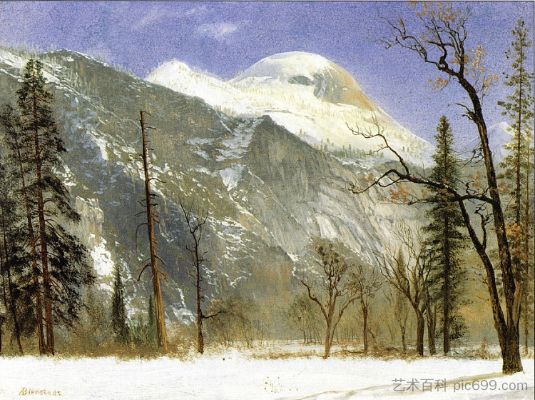 优胜美地山谷的冬天 Winter in Yosemite Valley (1872)，阿尔伯特·比尔施塔特