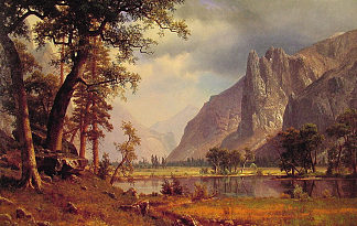 优胜美地山谷 Yosemite Valley (1866)，阿尔伯特·比尔施塔特