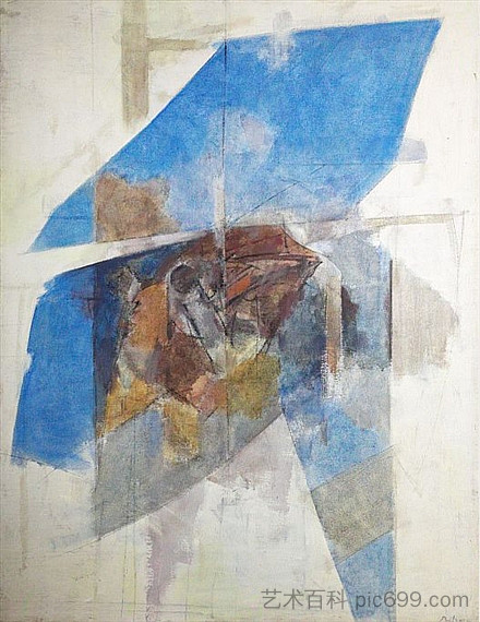 图纸上的蓝色构图 Composition bleu au dessin (1980)，艾伯特比特兰