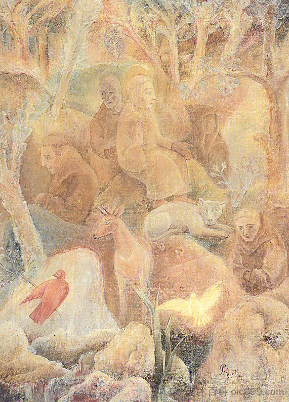 树林中的圣弗朗西斯 Saint Francis in the Woods (1927; United States  )，阿尔博特·布洛奇