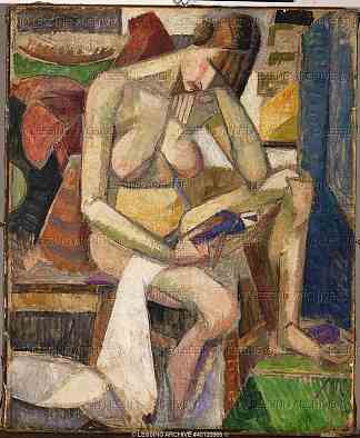 裸体坐着 Sitting nude (1909)，阿尔伯特·格瑞兹