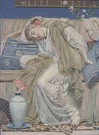 沉睡的女孩 A Sleeping Girl (c.1875; United Kingdom                     )，阿尔伯特·约瑟夫·摩尔