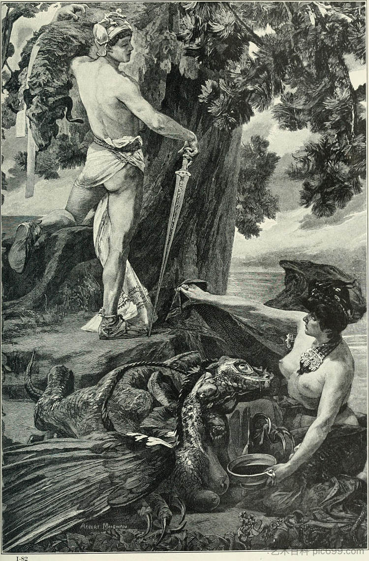 金羊毛,美狄亚的药水 The Golden Fleece, Medea's potion (1907),阿尔伯特·迈尼昂