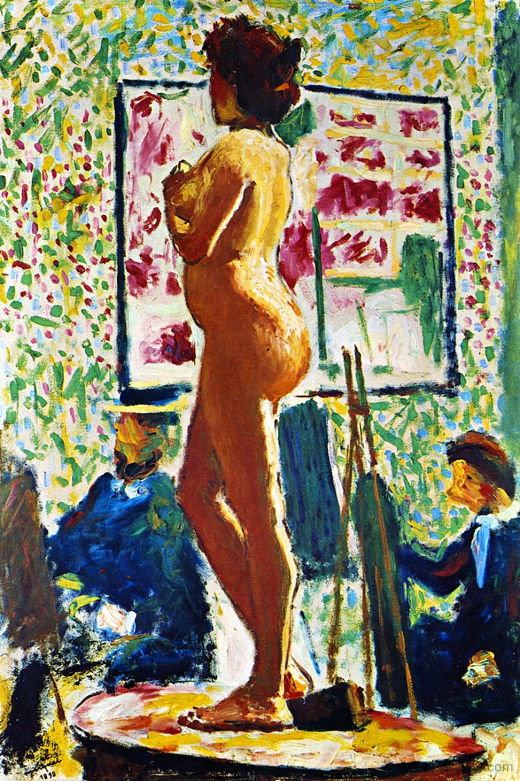 高等美术学院生活课（野兽派裸体） Life Class at the École des Beaux-Arts (Fauvist Nude) (1898)，阿尔贝·马尔凯