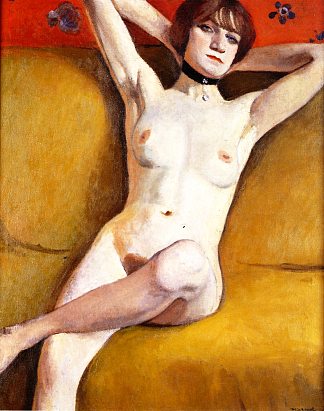 沙发上的裸体 Nude on a Divan (1912)，阿尔贝·马尔凯