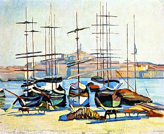 马塞利莱斯港 The Port of Marseliles (1904)，阿尔贝·马尔凯