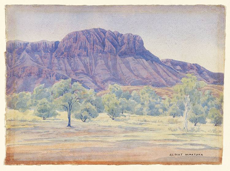 澳大利亚中部景观 Central Australian Landscape (c.1944)，阿尔伯特·纳马吉拉