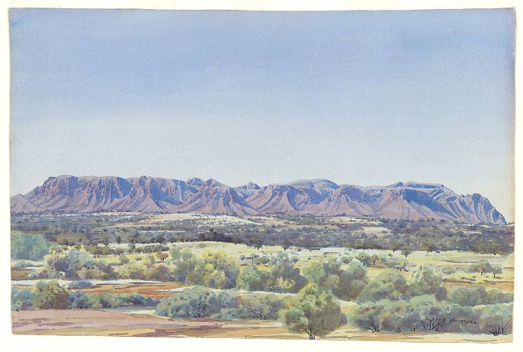 儿童崖 Gosses Bluff (c.1945)，阿尔伯特·纳马吉拉