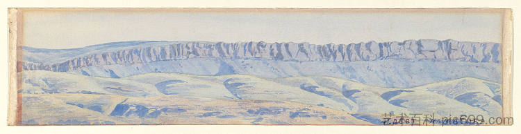 梅里尼布拉夫山脉，西麦克唐纳山脉，澳大利亚中部 Mereenie Bluff Range, West MacDonnell Ranges, Central Australia (1938)，阿尔伯特·纳马吉拉