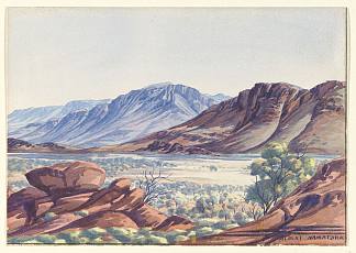 吉尔斯山麦克唐纳山脉 澳大利亚中部 Mt Giles Macdonnell Range Central Australia (c.1948)，阿尔伯特·纳马吉拉
