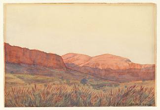 奥米斯顿峡谷的日落 Sunset in Ormiston Gorge (1939)，阿尔伯特·纳马吉拉