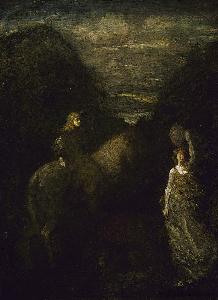 科菲图亚国王和乞丐女仆 King Cophetua and the Beggar Maid (1906),阿尔伯特·平克汉姆·赖德尔