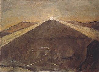 门多拉的日落 Sonnenuntergang Auf Der Mendel (1919)，阿尔宾·艾格·利恩茨