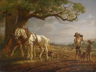 农民在田间休息 Peasants Resting in the Field (1818)，阿尔布雷希特·亚当