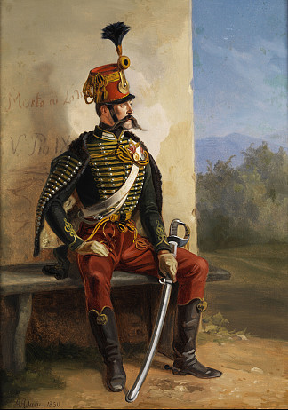 休息的士兵 Soldier at rest (1850)，阿尔布雷希特·亚当