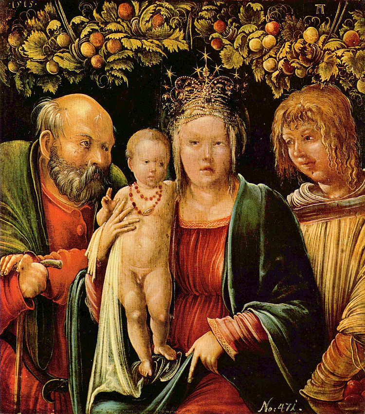 神圣家庭与天使 Holy Family with an Angel (1515)，阿尔布雷希·阿尔特多费尔