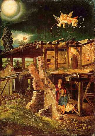 圣夜（耶稣诞生） Holy Night (Nativity) (1511)，阿尔布雷希·阿尔特多费尔