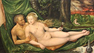 罗得和他的女儿 Lot and his daughter (1537)，阿尔布雷希·阿尔特多费尔