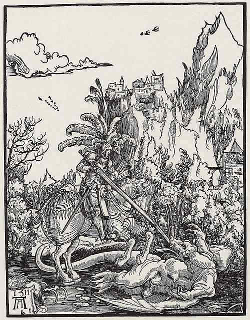 圣乔治杀龙艺术 The St. George killing the dragon art (1511)，阿尔布雷希·阿尔特多费尔