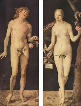 亚当和夏娃（两个面板） Adam and Eve (two panels) (1507)，阿尔布雷希特·丢勒