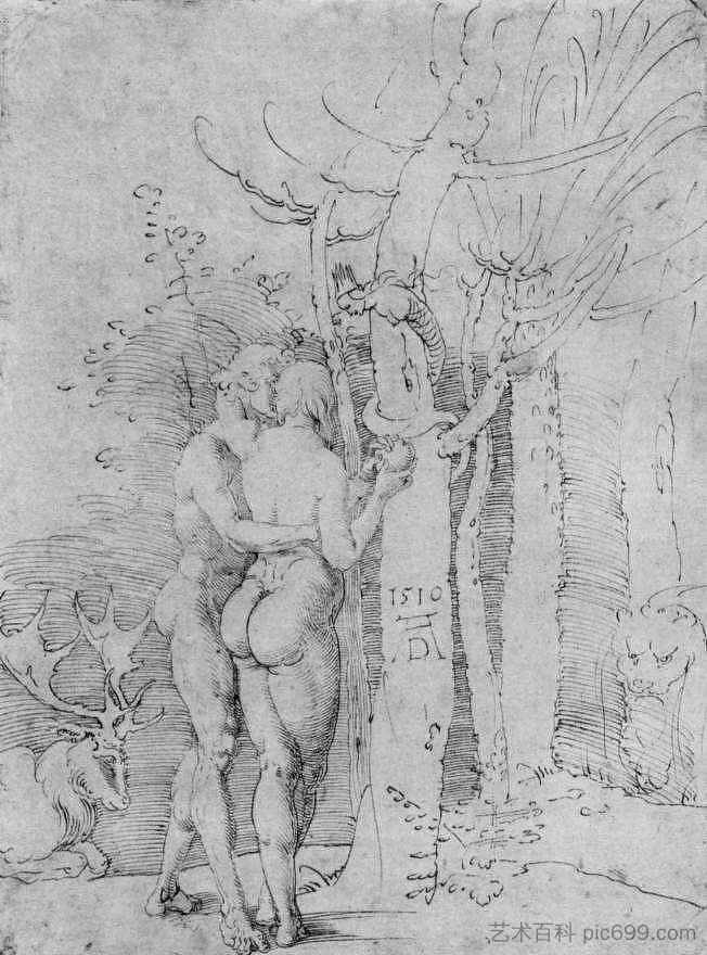 亚当和夏娃 Adam and Eve (1510)，阿尔布雷希特·丢勒