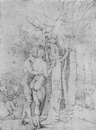 亚当和夏娃 Adam and Eve (1510)，阿尔布雷希特·丢勒