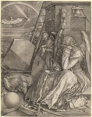 忧郁一世 Melancholy I (1514)，阿尔布雷希特·丢勒