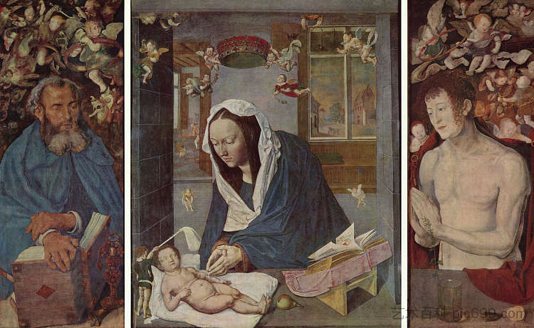 德累斯顿祭坛画,整体视图 Dresden Altarpiece, overall view (c.1496),阿尔布雷希特·丢勒